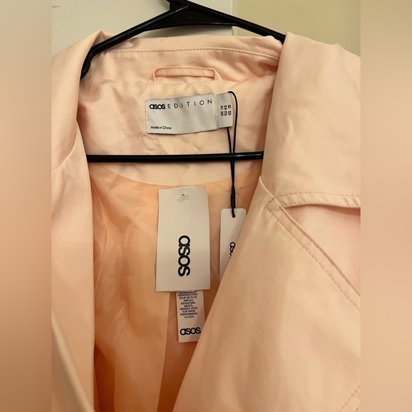 NWT ASOS belted slouchy trench coat. Dusty rose. Size 10 Excellent condition - Picture 5 of 7